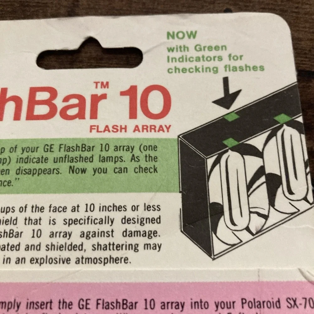 GE General Electric FlashBar 10 for Polaroid SX-70 Land Cameras – Vintage Flash